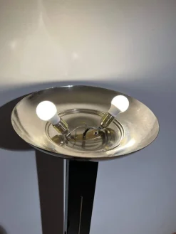 Hot Pamono Art Deco Floor Lamp, Black Lacquer and Chrome, France circa 1930