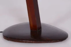 Sale Pamono Art Deco Floor Lamp in Beech & Chrome-Plated Steel, Czech, 1930s