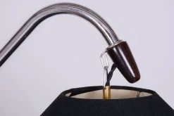 Sale Pamono Art Deco Floor Lamp in Beech & Chrome-Plated Steel, Czech, 1930s