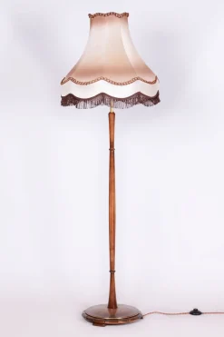 Best Pamono Art Deco Floor Lamp in Beech, Czech, 1930s