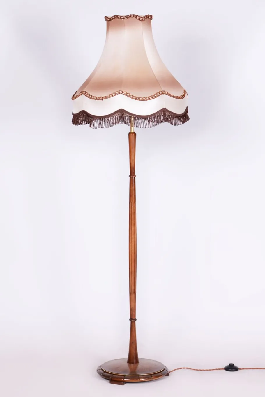 Best Pamono Art Deco Floor Lamp in Beech, Czech, 1930s