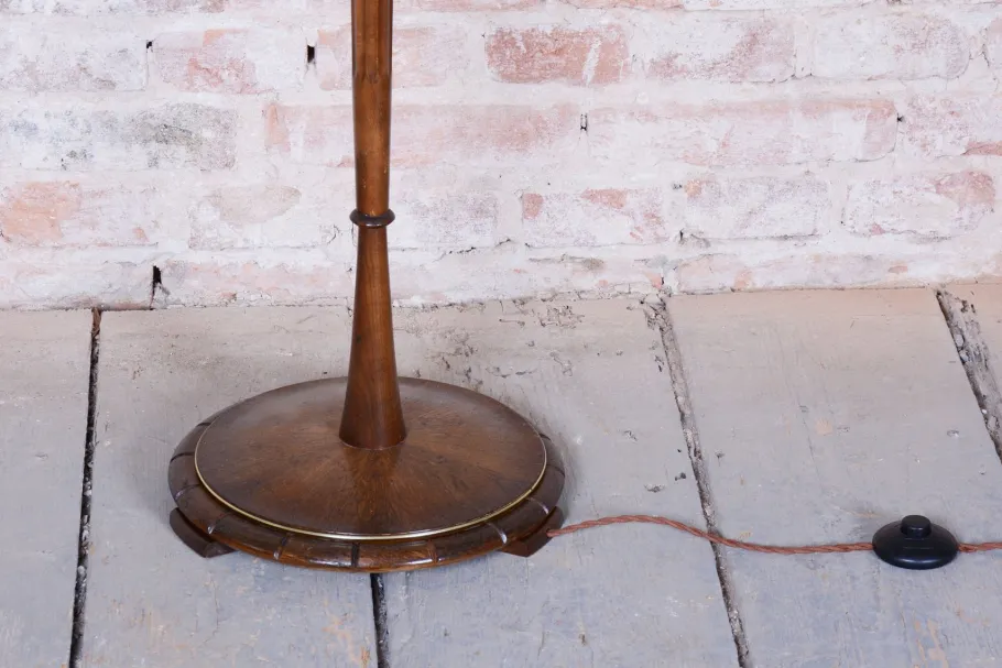 Best Pamono Art Deco Floor Lamp in Beech, Czech, 1930s