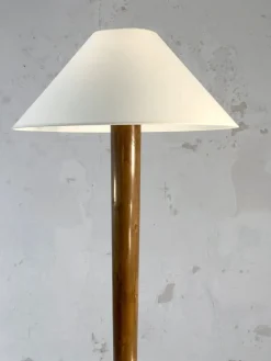 Sale Pamono Art Deco Floor Lamp in Brown Wood, France, 1930s