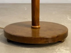 Sale Pamono Art Deco Floor Lamp in Brown Wood, France, 1930s