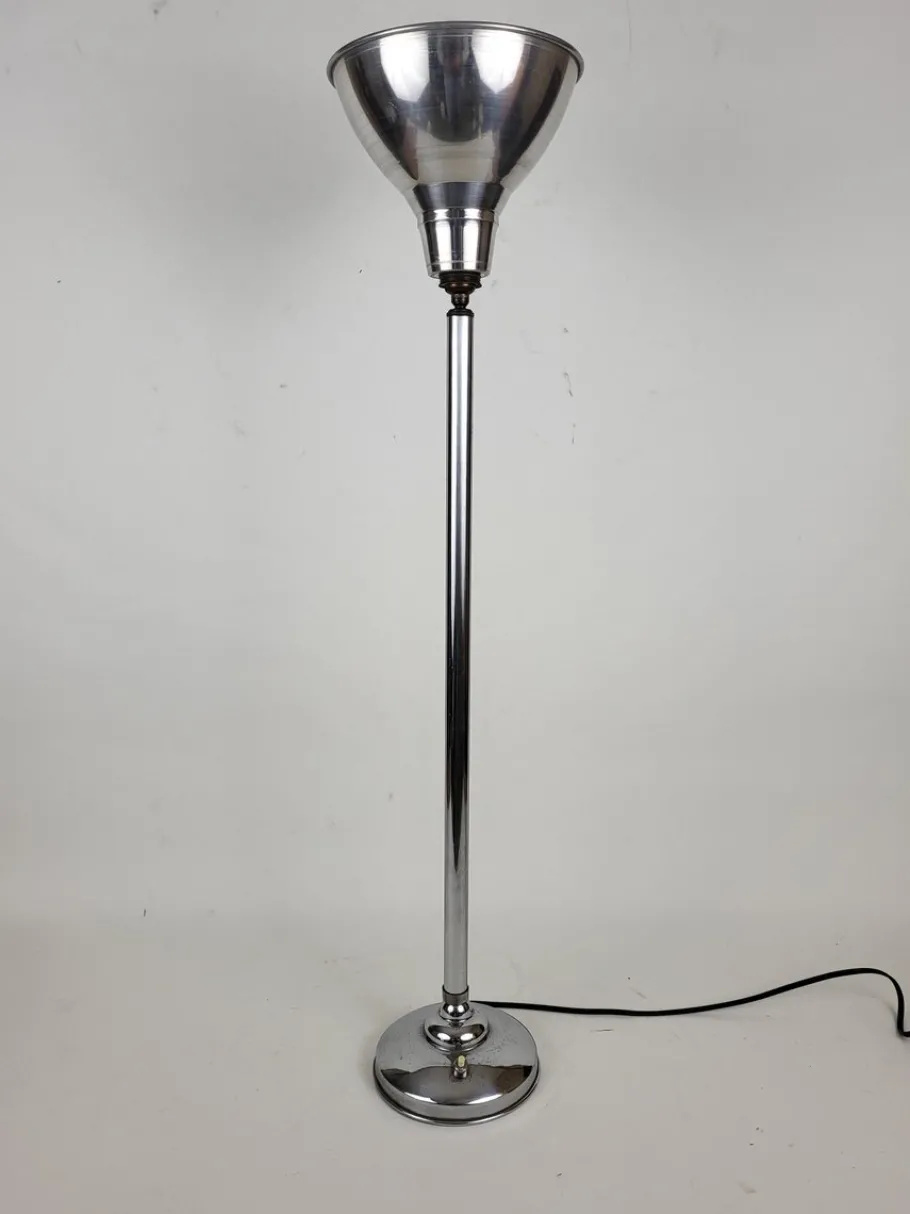 Online Pamono Art Deco Floor Lamp in Chrome Metal