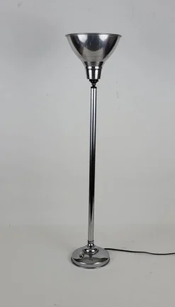 Online Pamono Art Deco Floor Lamp in Chrome Metal