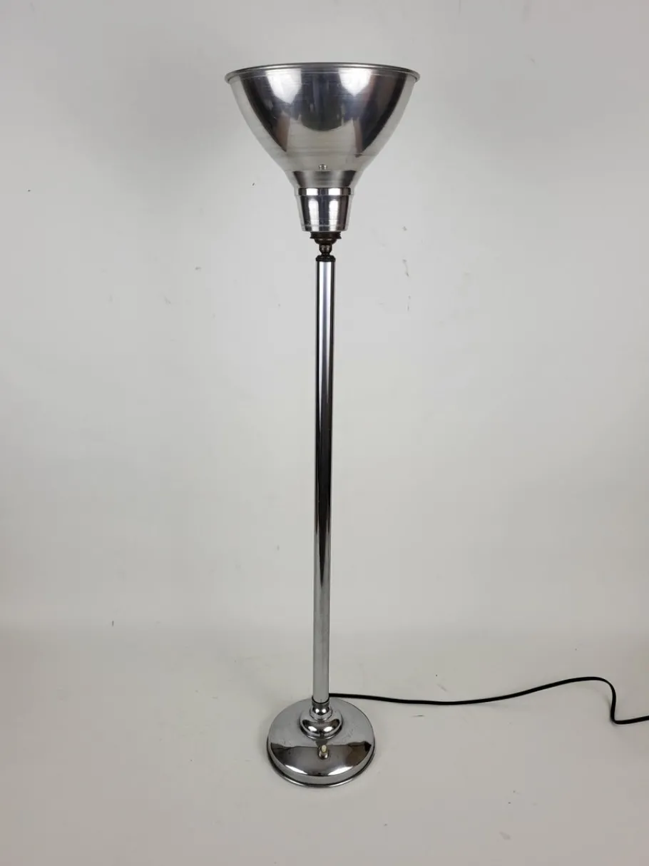 Online Pamono Art Deco Floor Lamp in Chrome Metal