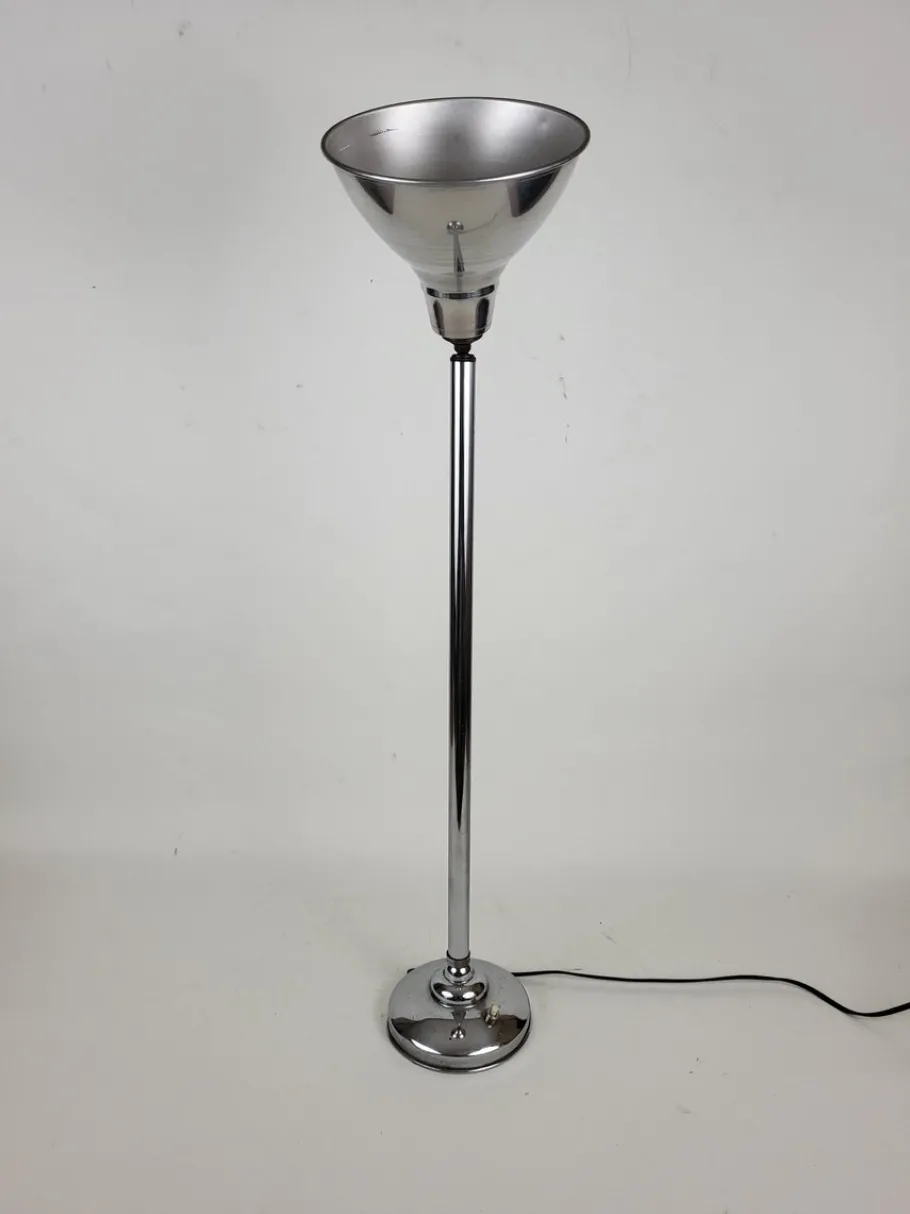 Online Pamono Art Deco Floor Lamp in Chrome Metal