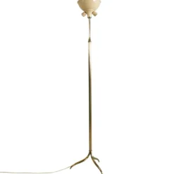 Discount Pamono Art Deco Floor Lamp in Gold Plated Brass by Ghidini1849