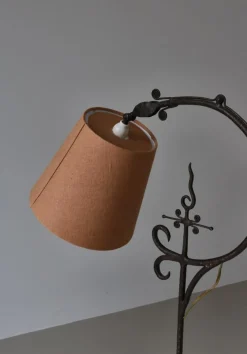 Hot Pamono Art Deco Floor Lamp in Wrought Iron, 1930s