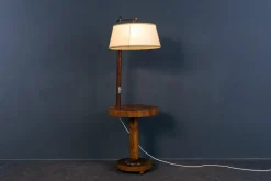 Discount Pamono Art Deco Floor Lamp with Side Table