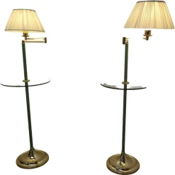 Best Pamono Art Deco French Adjustable Swing Arm Floor Lamps, 1960s, Set of 2
