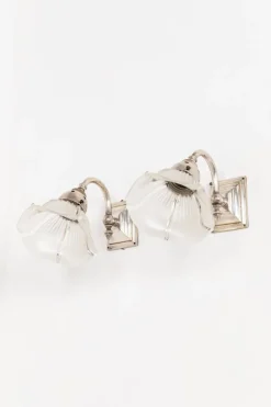 Best Pamono Art Deco GEC Silver Plated Wall Lamps, 1920s, Set of 2