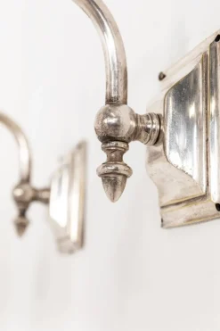 Best Pamono Art Deco GEC Silver Plated Wall Lamps, 1920s, Set of 2