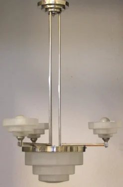 Best Pamono Art Deco Hanging Light, 1930s