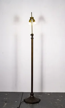 Clearance Pamono Art Deco Heavy Brass Floor Lamp, 1920s