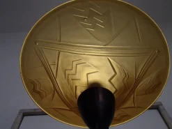 Best Pamono Art Deco Iron and Glass Floor Lamp by Degue for Verrerie D'Art Degué, 1930s