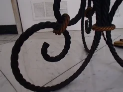 Best Pamono Art Deco Iron and Glass Floor Lamp by Degue for Verrerie D'Art Degué, 1930s