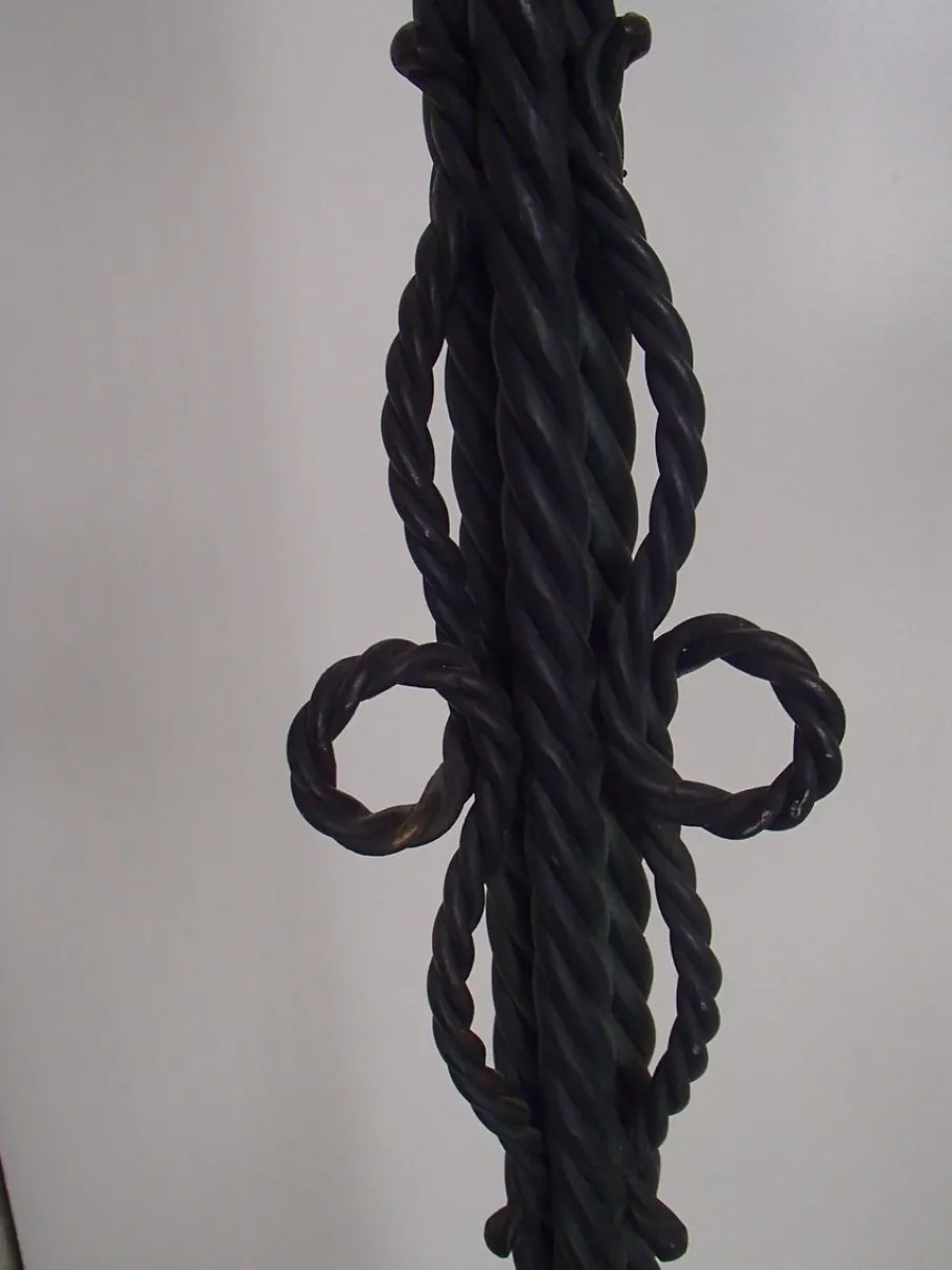 Best Pamono Art Deco Iron and Glass Floor Lamp by Degue for Verrerie D'Art Degué, 1930s