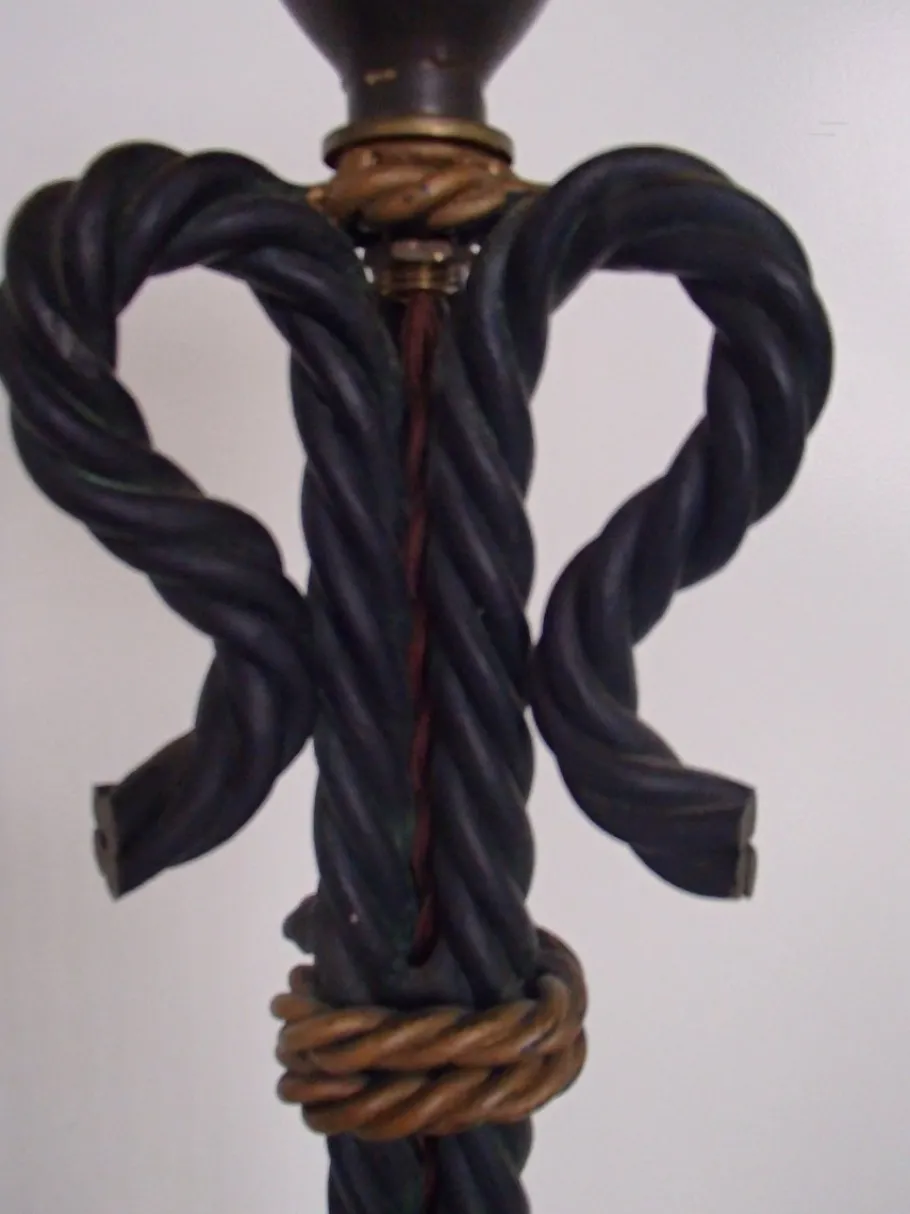 Best Pamono Art Deco Iron and Glass Floor Lamp by Degue for Verrerie D'Art Degué, 1930s