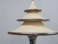 Sale Pamono Art Deco Lacquered Aluminum and Chrome Floor Lamp, 1930s