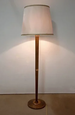 Hot Pamono Art Deco Lamp in Varnished Beech, 1940