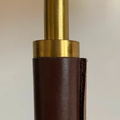 Outlet Pamono Art Deco Leather Clad Floor Lamp, 1980s