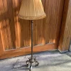 Discount Pamono Art Deco Metal Floor Lamp with Fabric Shade, 1950s