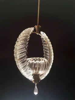 Clearance Pamono Art Deco Murano Chandelier by Ercole Barovier, 1940s
