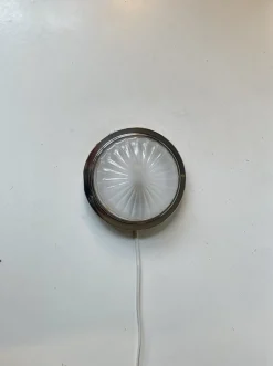 Best Pamono Art Deco Nautical Ship Wall Sconce with Sunburst Glass, 1960s