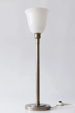 Best Pamono Art Deco Nickel Plated Brass Floor Lamp, 1930s