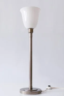 Best Pamono Art Deco Nickel Plated Brass Floor Lamp, 1930s