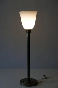 Best Pamono Art Deco Nickel Plated Brass Floor Lamp, 1930s