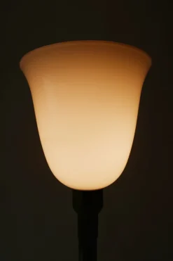 Best Pamono Art Deco Nickel Plated Brass Floor Lamp, 1930s