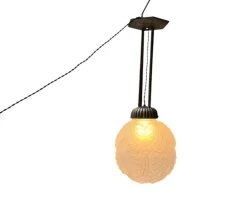 Best Pamono Art Deco Pendant Light by Muller Frères, 1930s