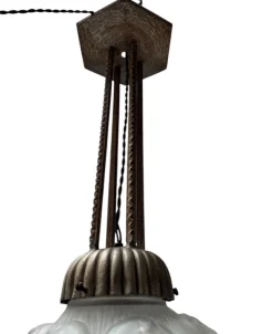 Best Pamono Art Deco Pendant Light by Muller Frères, 1930s