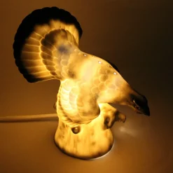 Best Pamono Art Deco Porcelain Bird Lamp, 1940s