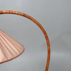 Clearance Pamono Art Deco Style Pink Swan Neck Floor Lamp from Markslöjd, 1970s