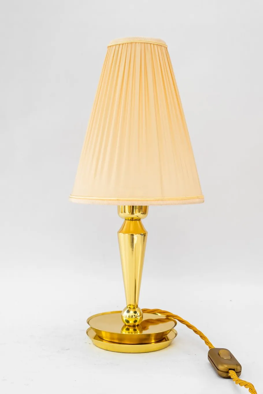 Best Pamono Art Deco Table Lamp with Fabric Shade, Vienna, 1920s