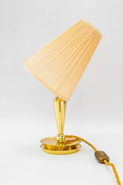 Best Pamono Art Deco Table Lamp with Fabric Shade, Vienna, 1920s