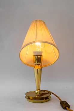 Best Pamono Art Deco Table Lamp with Fabric Shade, Vienna, 1920s