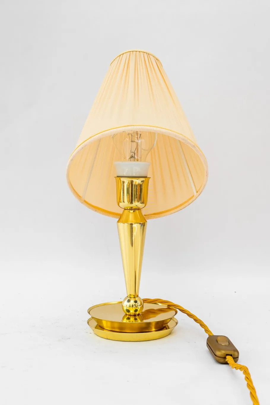 Best Pamono Art Deco Table Lamp with Fabric Shade, Vienna, 1920s