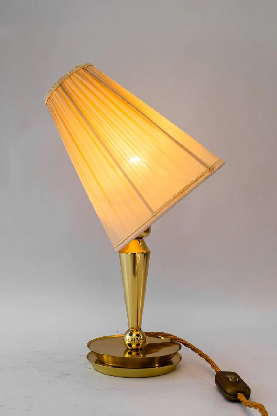 Best Pamono Art Deco Table Lamp with Fabric Shade, Vienna, 1920s
