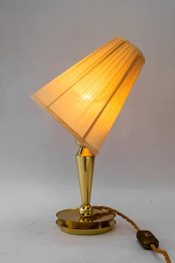 Best Pamono Art Deco Table Lamp with Fabric Shade, Vienna, 1920s