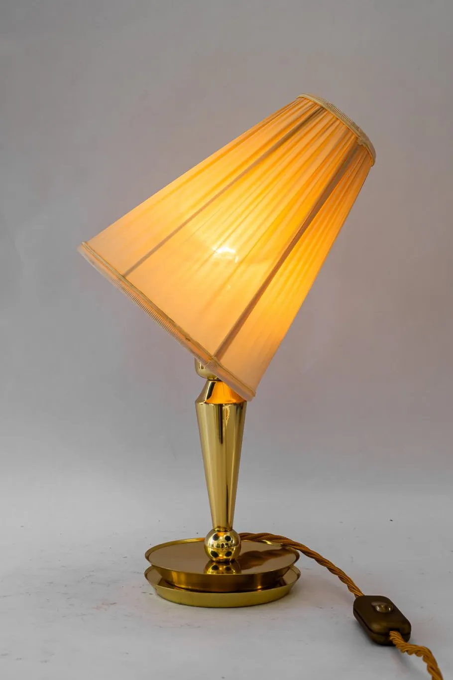 Best Pamono Art Deco Table Lamp with Fabric Shade, Vienna, 1920s