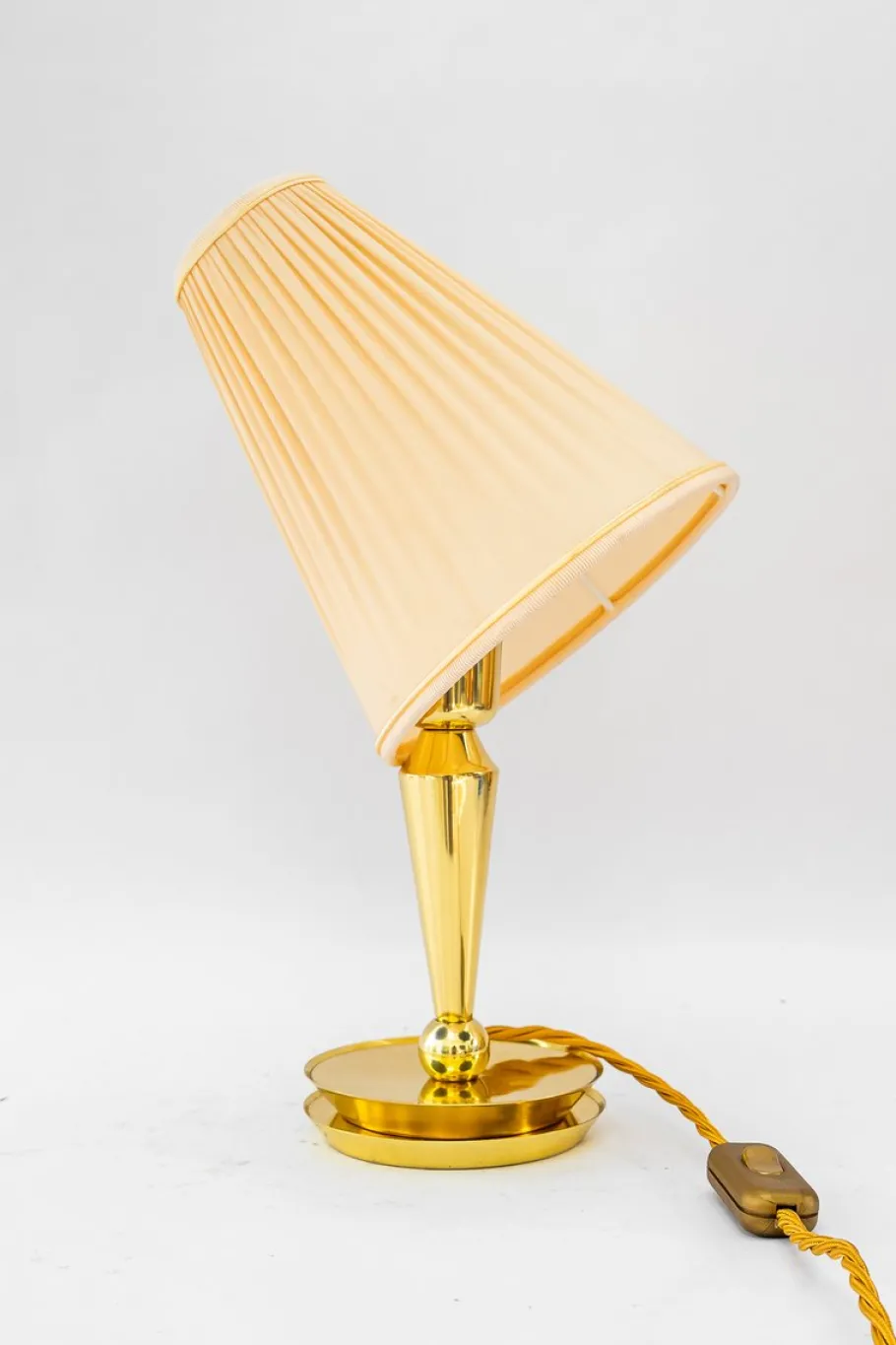 Best Pamono Art Deco Table Lamp with Fabric Shade, Vienna, 1920s