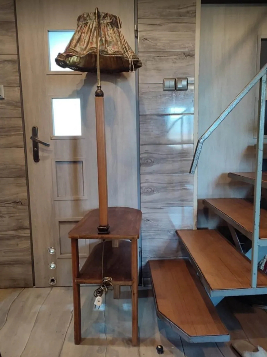 Sale Pamono Art Deco Wooden Floor Lamp, 1920s