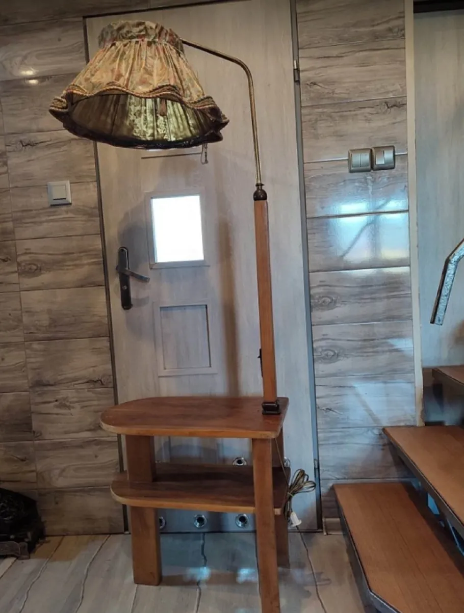 Sale Pamono Art Deco Wooden Floor Lamp, 1920s