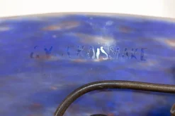 Outlet Pamono Art Deco Wrought Iron and Pate de Verre Lamp by G. V. Croismare for Muller Frères, France, 1925