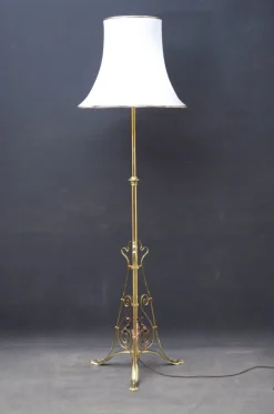 Outlet Pamono Art Nouveau Brass and Copper Floor Lamp